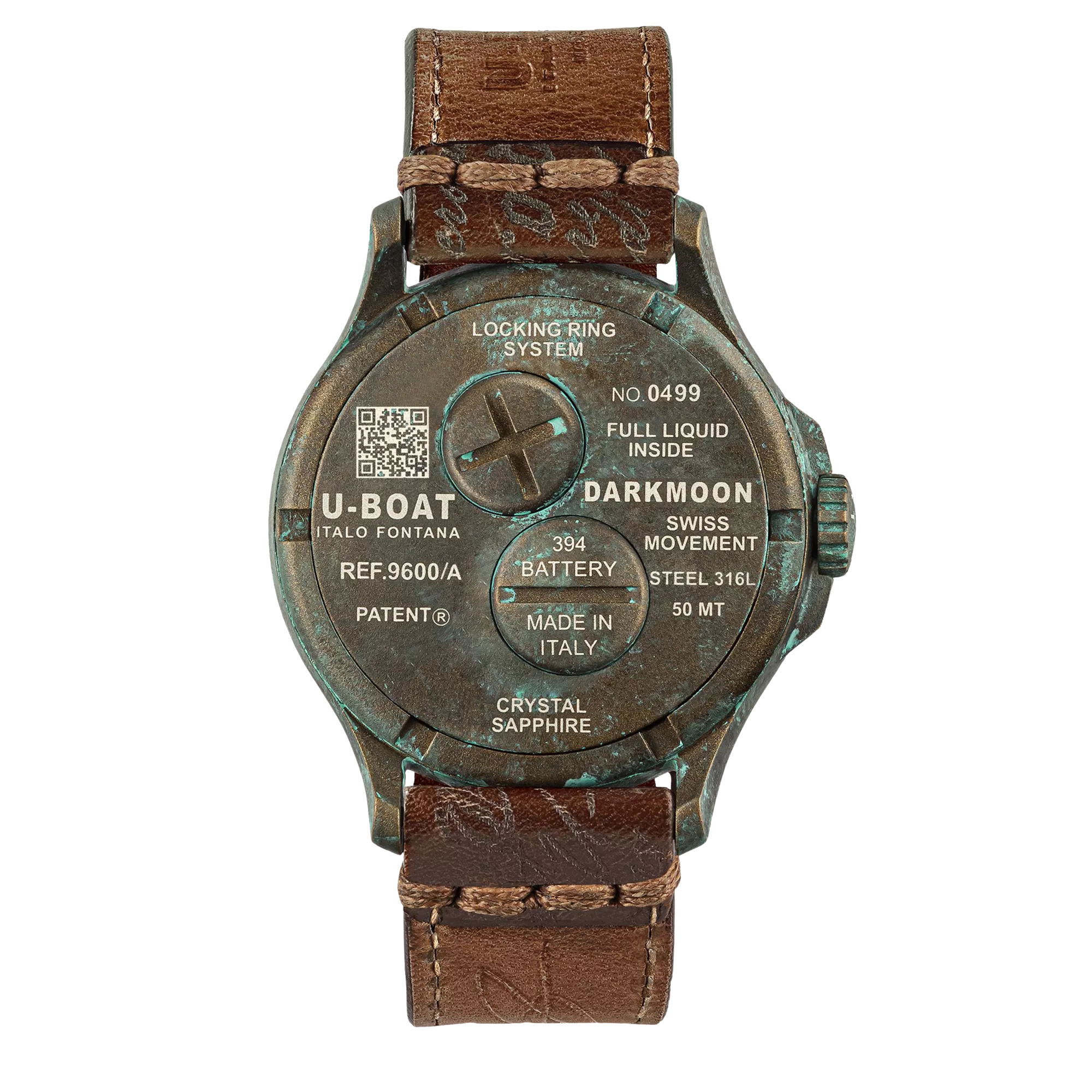 Reloj U-Boat DarkMoon 9600 tapa detallada