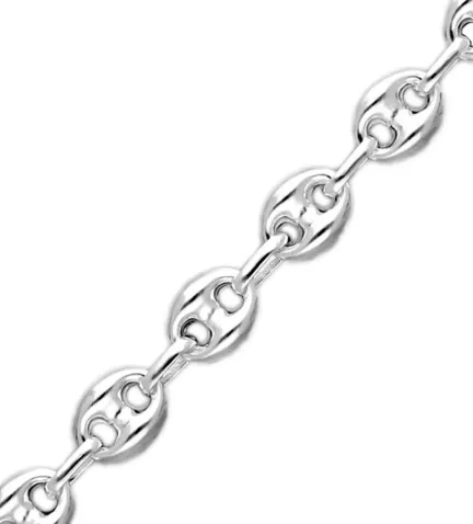 cadena de plata calabrote de 50 cm