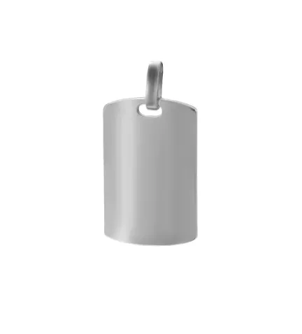 chapa de idenidad de plata de ley