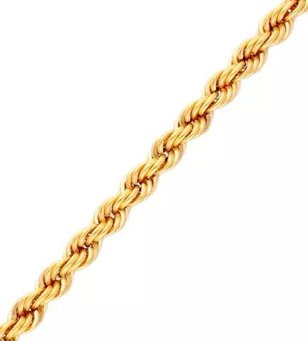 cadena de oro cordon salomonico de 5 mm de grueso