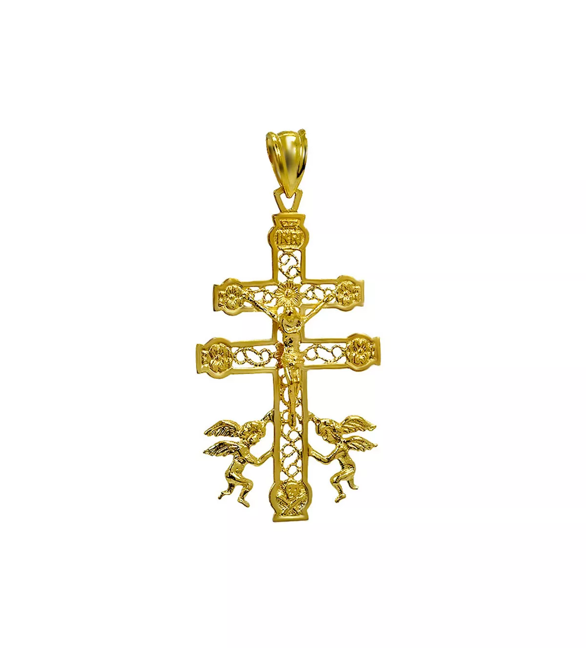 cruz de oro Caravaca Calada vista frontal