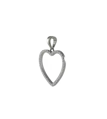 colgante de plata corazon con circonitas toma lareral