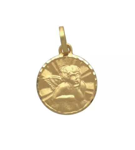 medalla de oro angel de la guarda toma frontal