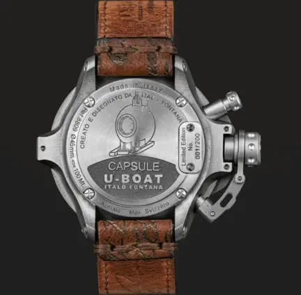 Reloj U-Boat Capsule 45mm acero PVD y piel marrón 8809