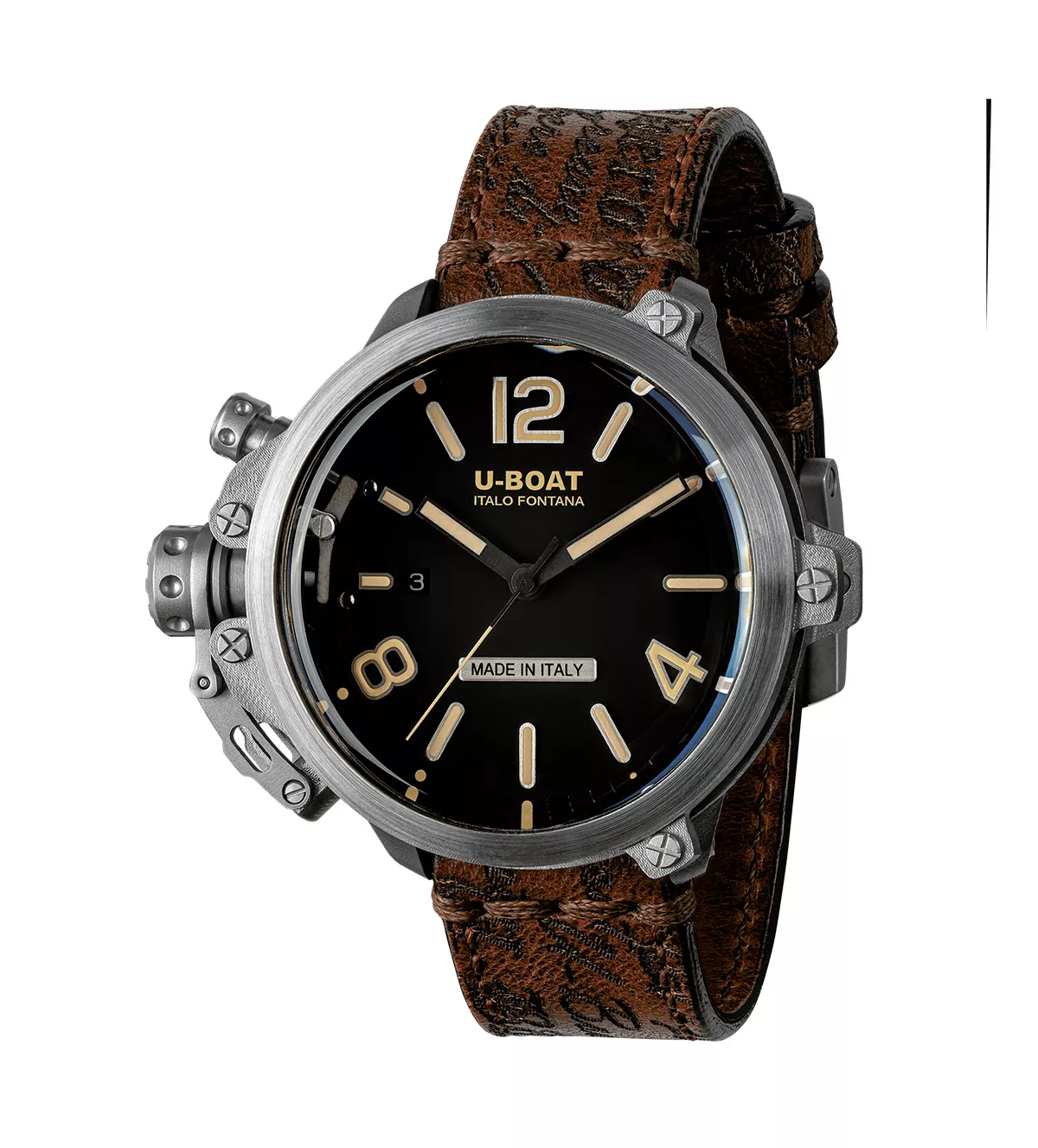 Reloj U-Boat Capsule 50mm acero y piel 8807