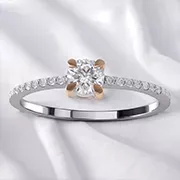 Anillos de compromiso oro bicolor