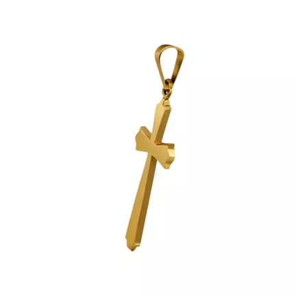 cruz de oro amarillo 18 ktes modelo sin lateral