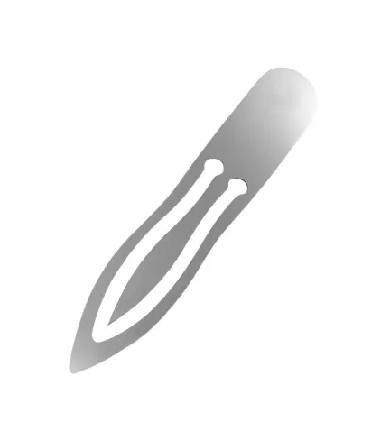 punto de libro de plata minimalista con medidas