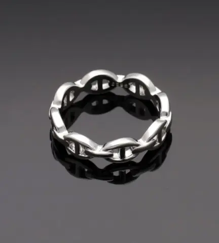 anillo de plata calabrote vista sin retoque