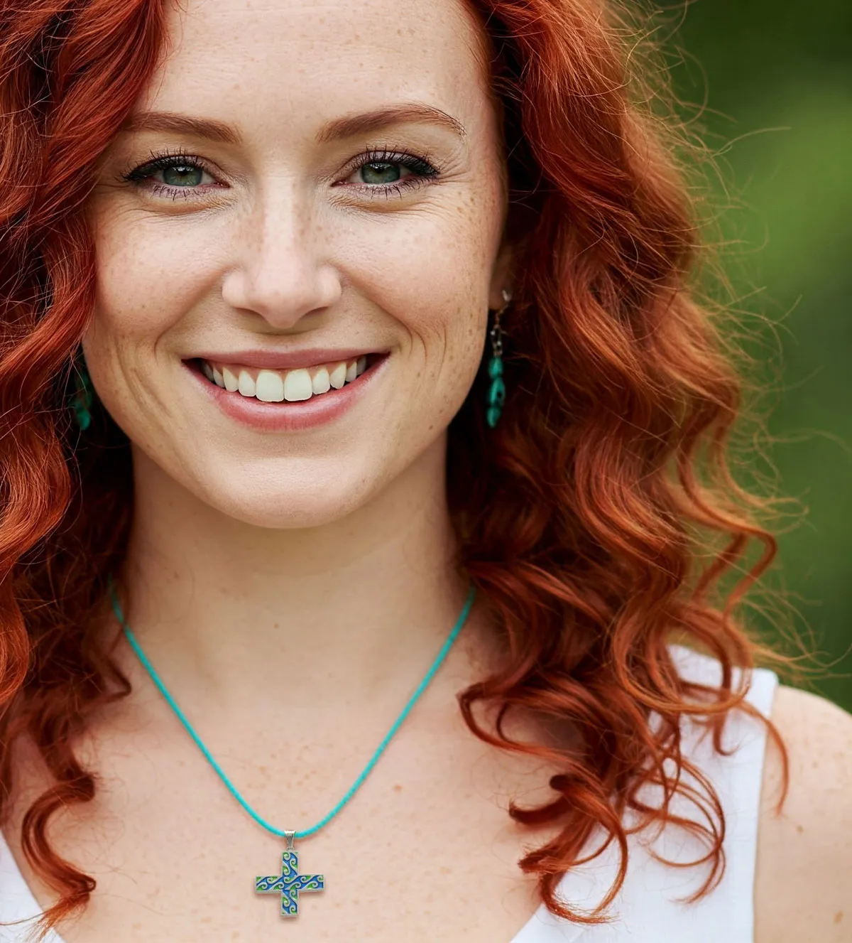 gargantilla de plata cruz esmaltada 226 RH181016 C 10