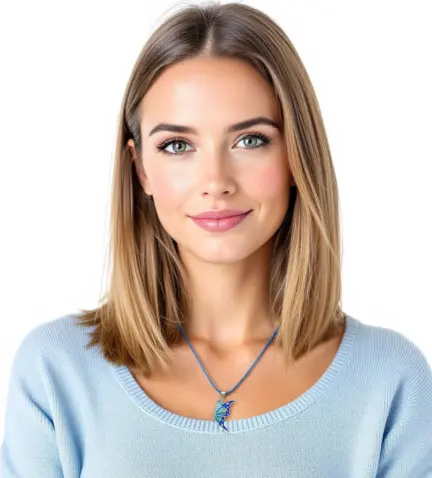 gargantilla-de-plata-mariposa-esmaltes-azules-226_RH181037-A foto modelo