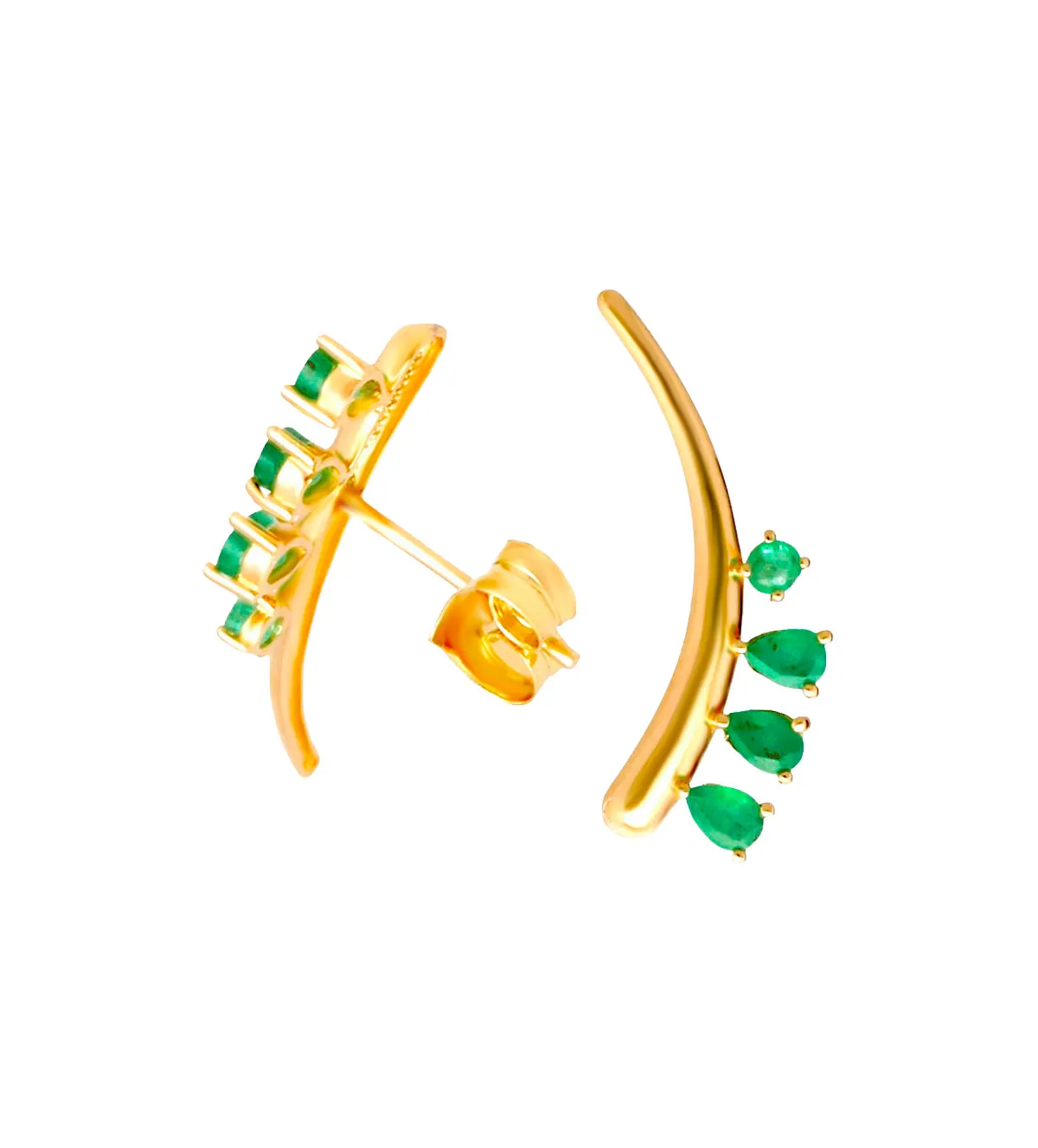 Pendientes de oro 18K con esmeraldas 289_05513409PE