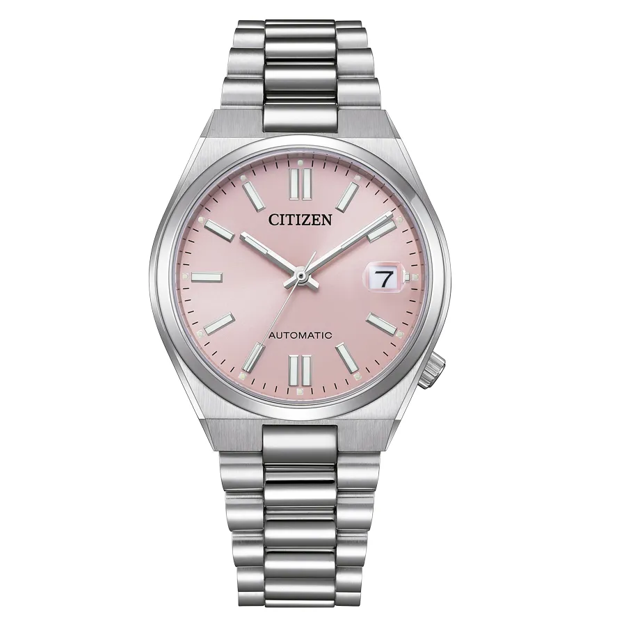 Reloj Citizen Tsuyosa automático acero esfera rosa NJ0200-50Z