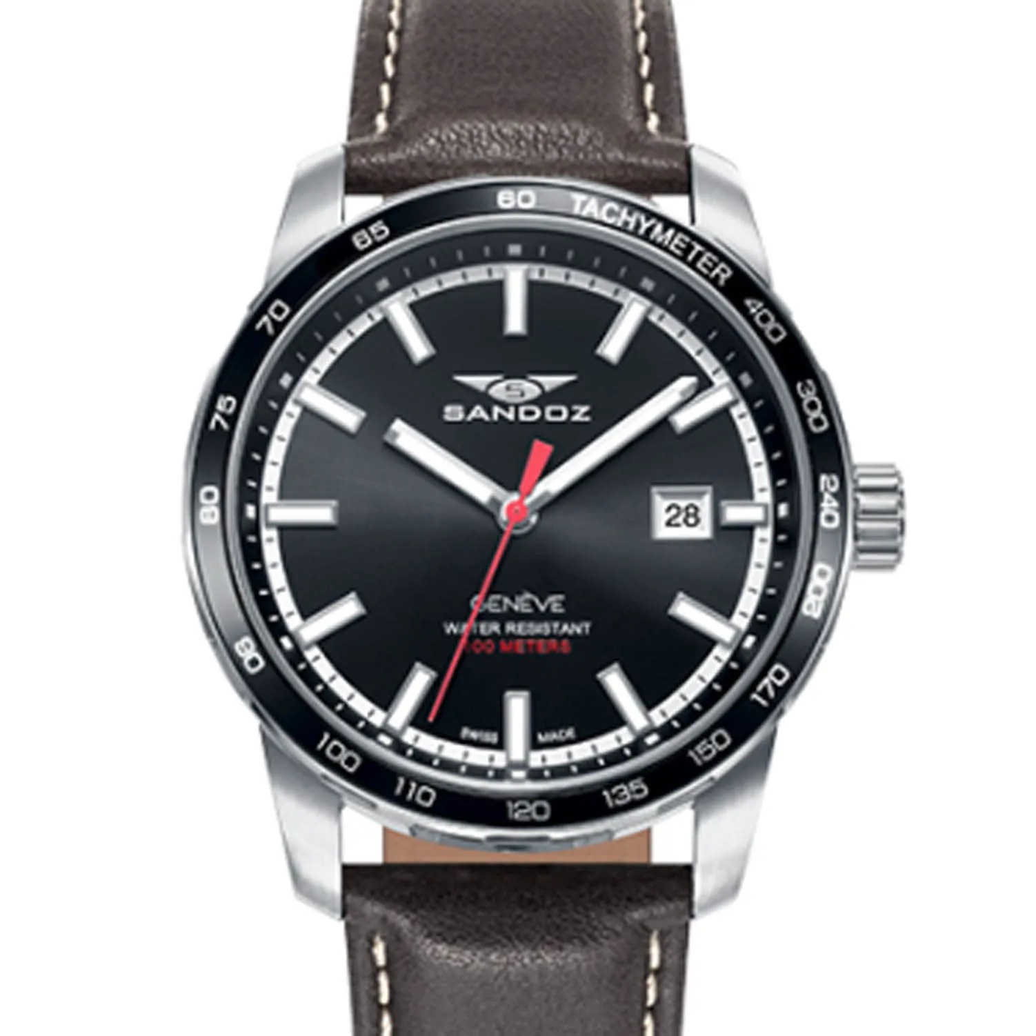 Reloj Sandoz Sportif acero y piel 81455-57