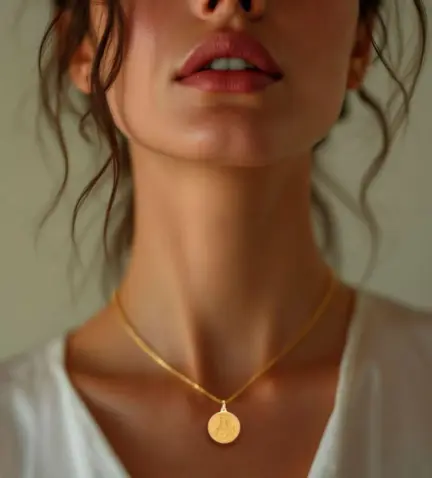 medalla de oro 18kilates escapulario mm. foto medida