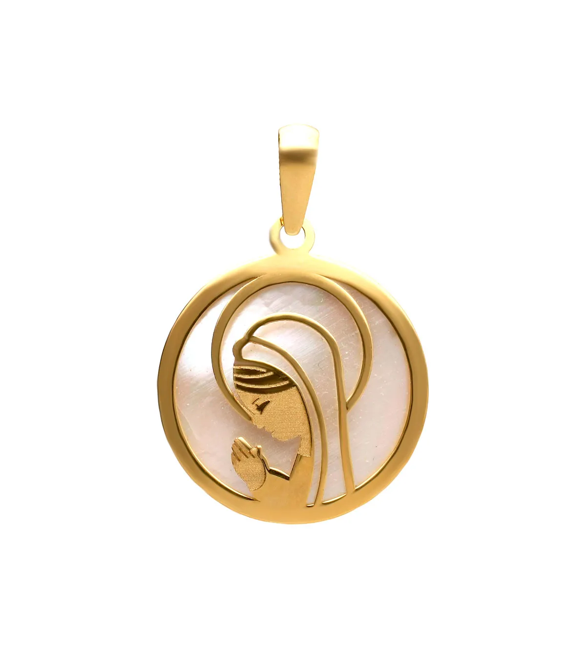 Medalla de oro y nácar Virgen 323_488