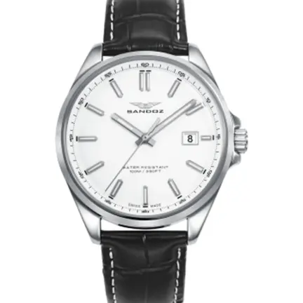 Reloj Sandoz en acero y piel 83005-07