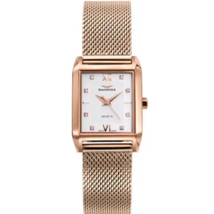 Reloj Sandoz mujer Carré chapado en oro rosa 81326-99