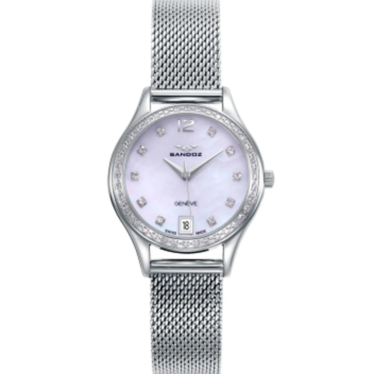 Reloj Sandoz mujer acero y circonitas colección Elle 81328-99