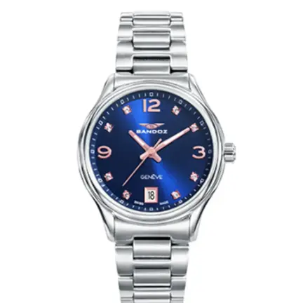 Reloj Sandoz mujer acero y circonitas colección Casuel 81332-35