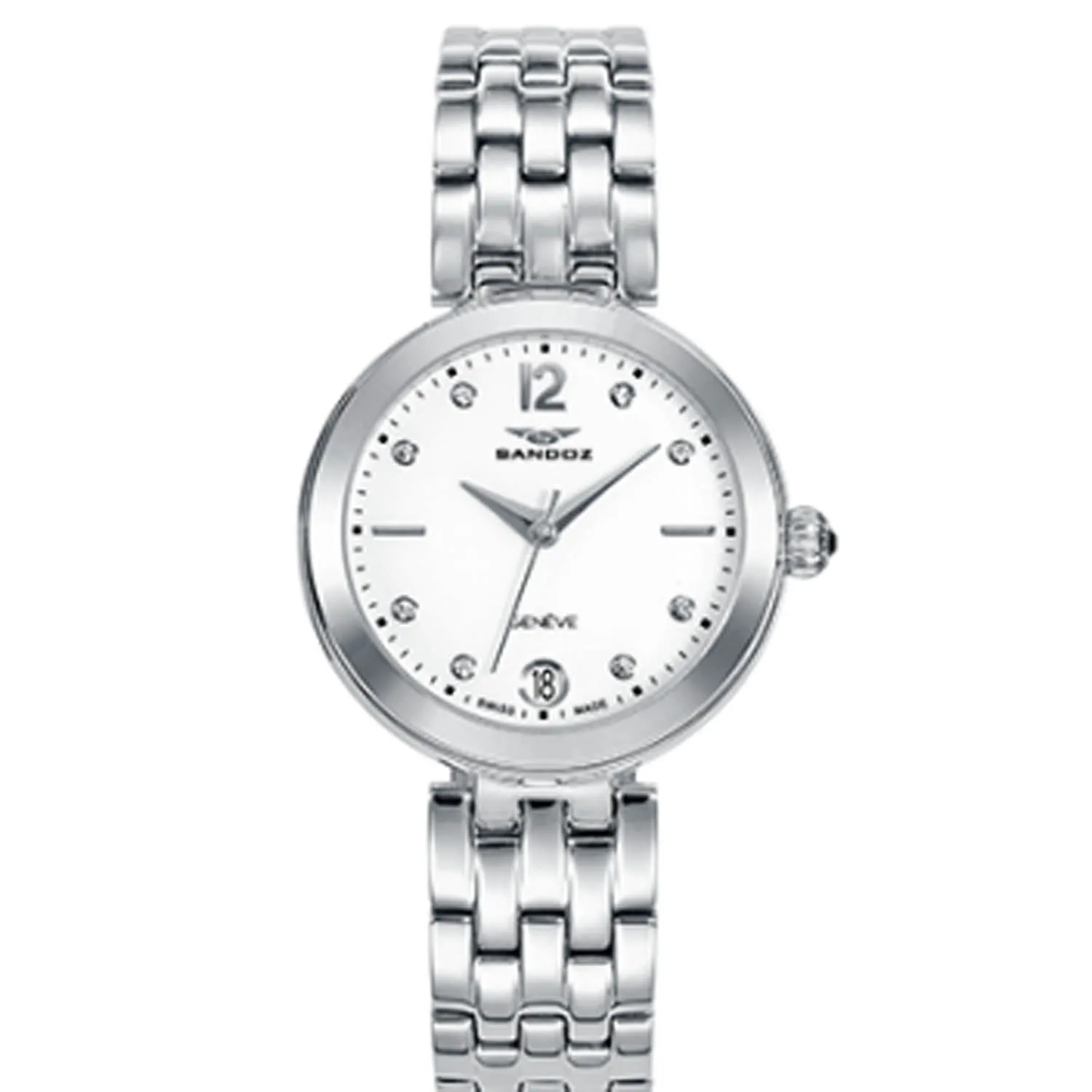Reloj Sandoz mujer acero y circonitas colección Elle 81336-15