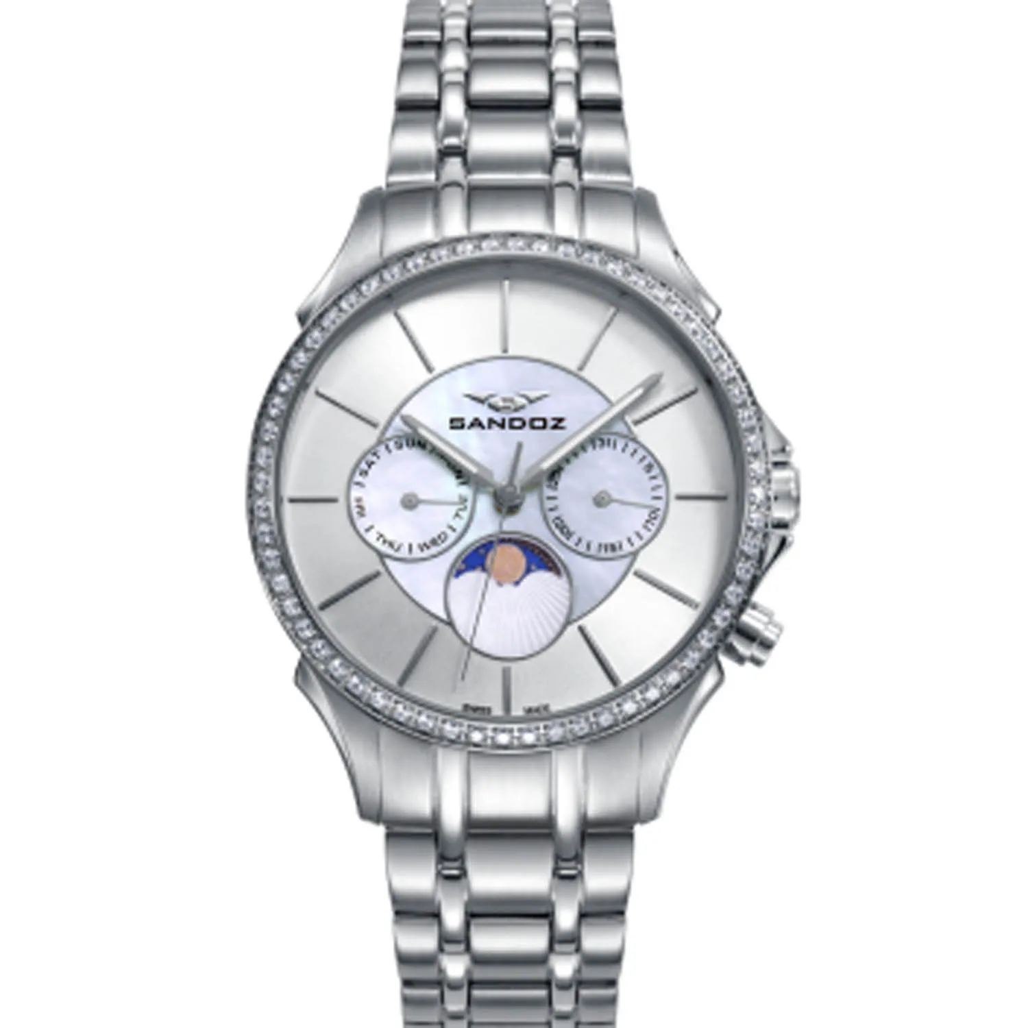 Reloj Sandoz Classic para mujer fase lunar 81376-07