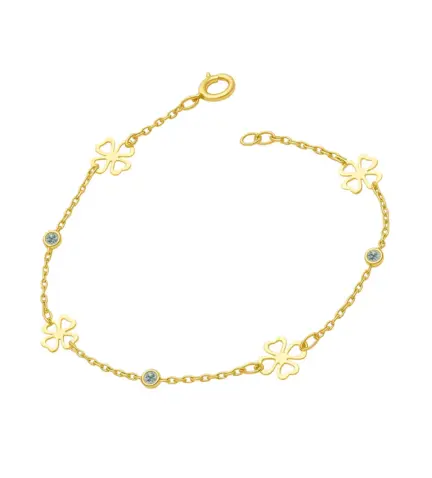 pulsera de oro 18k con circones 243 656 00170 01