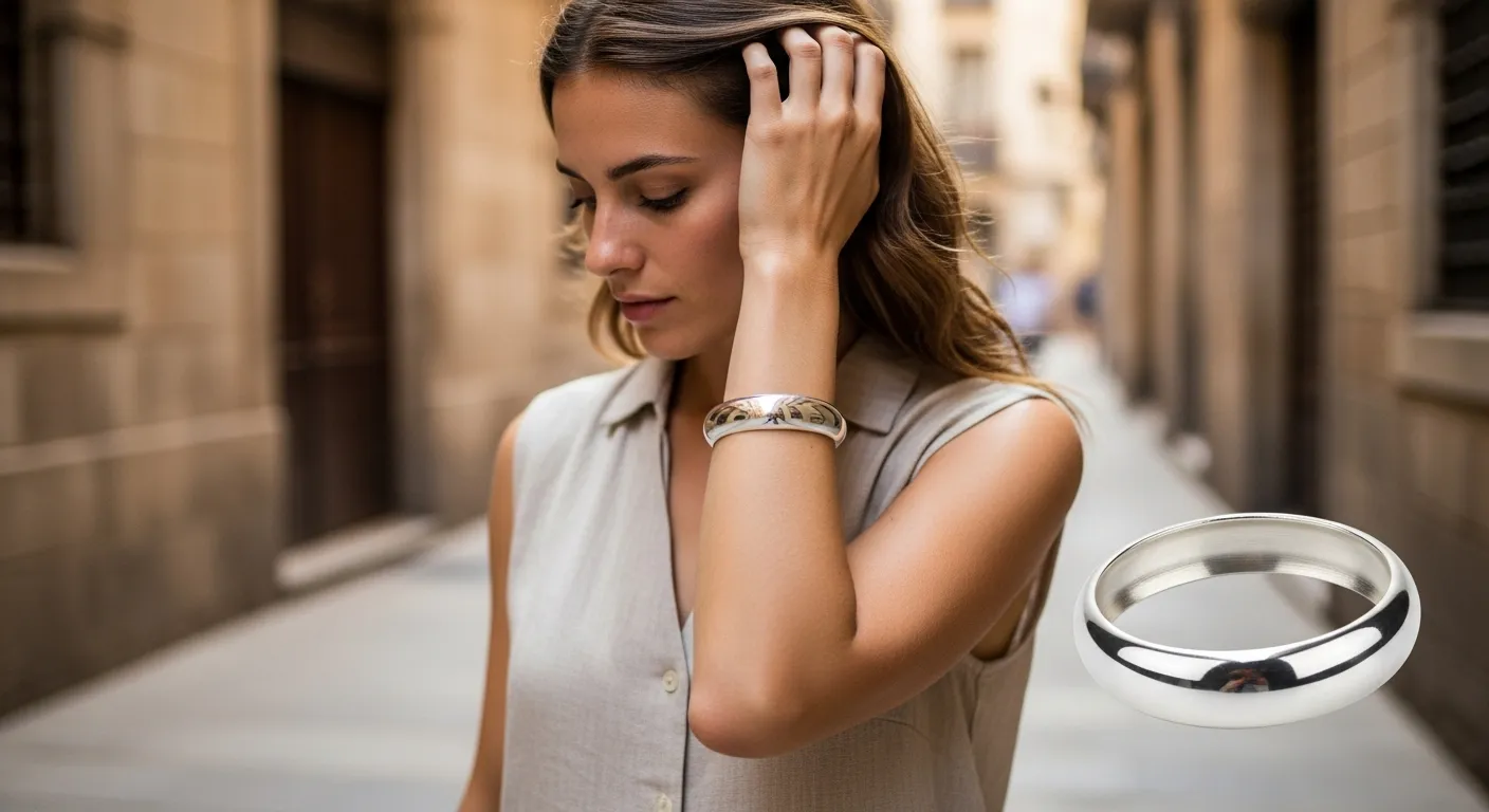 Pulseras rigidas de plata 3 razones con poder para su gran regreso5