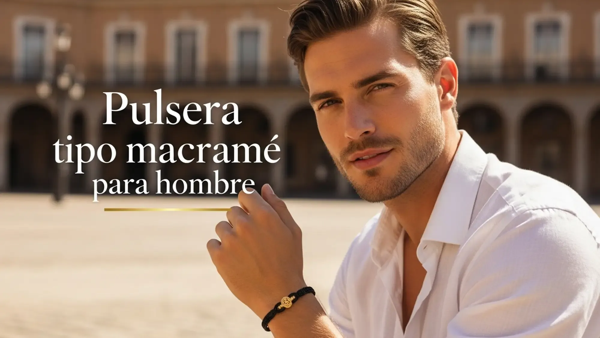 Pulsera tipo macramé para hombre