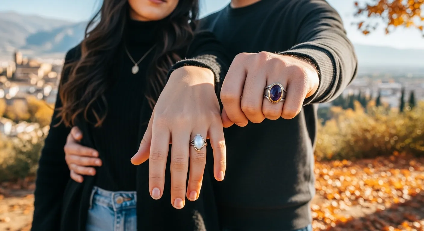 Anillos de piedra luna y amatista 2 gemas con poder que marcan septiembre3