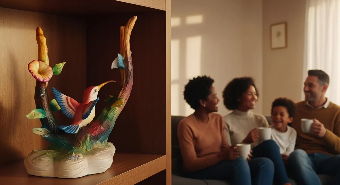 Colibri Rojo en porcelana Nuevo Buen Retiro color movimiento y delicadeza3