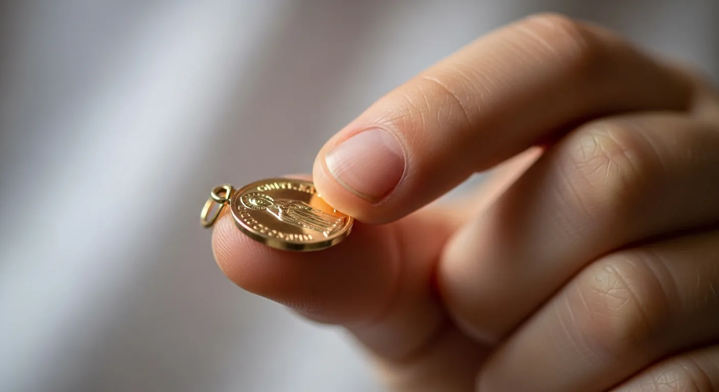 Medallas de comunion en oro 18k simbolo de fe y elegancia para este dia unico7