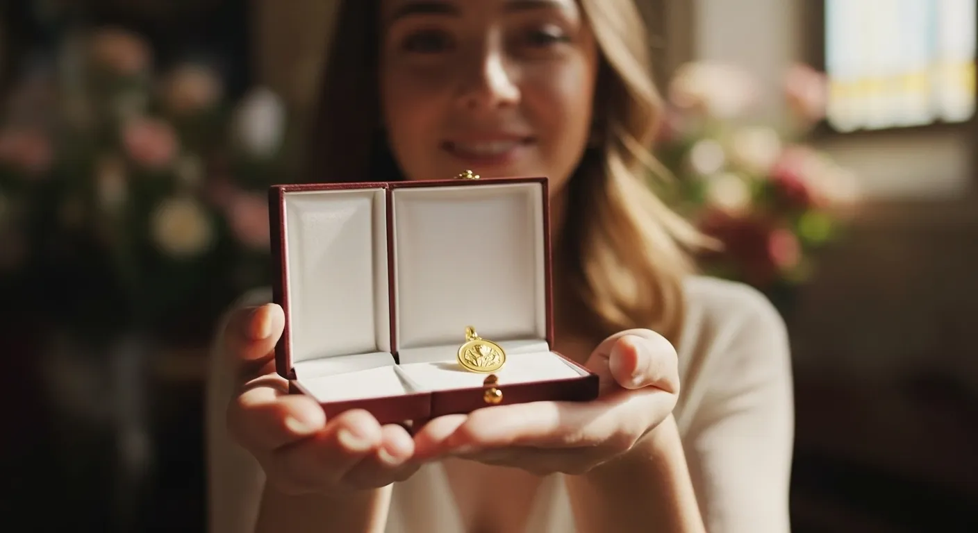 Medallas religiosas de bautizo en oro 18k un amuleto eterno para el primer dia especial5