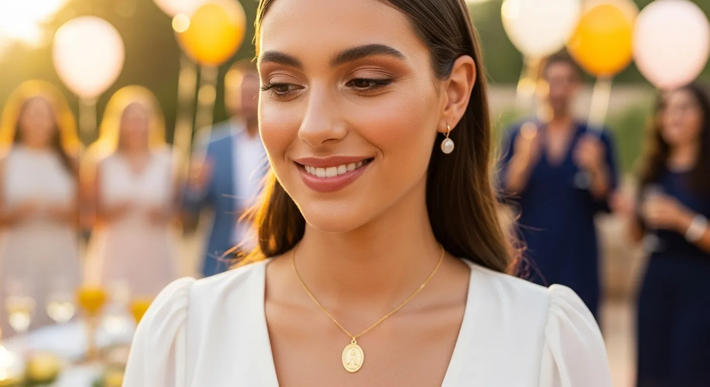 Medallas religiosas de oro 18k el regalo perfecto para cumpleanos y aniversarios6