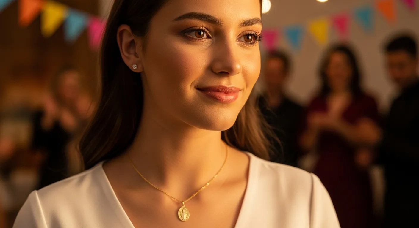 Medallas religiosas de oro 18k el regalo perfecto para cumpleanos y aniversarios7