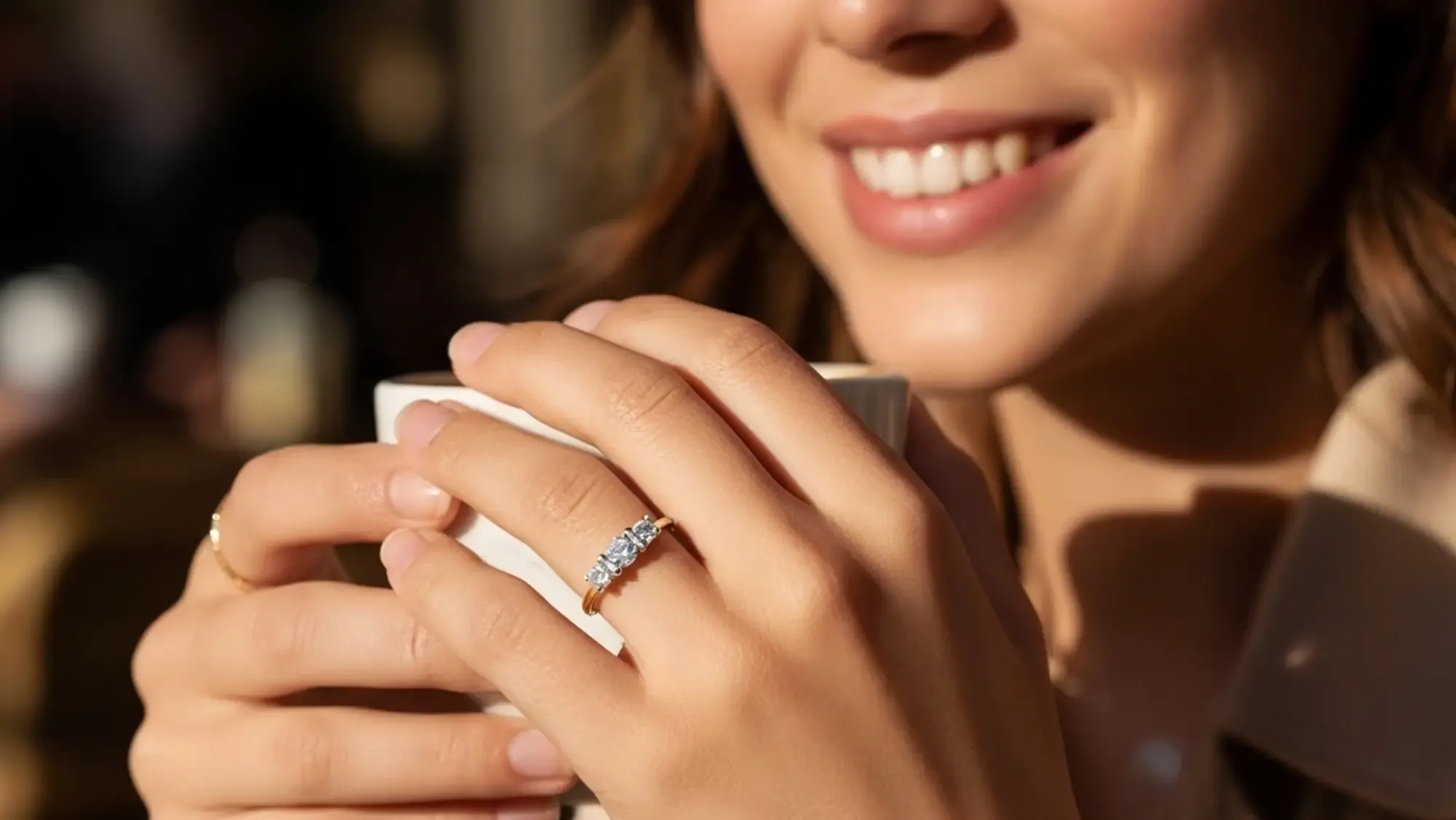 anillo de compromiso tresillo