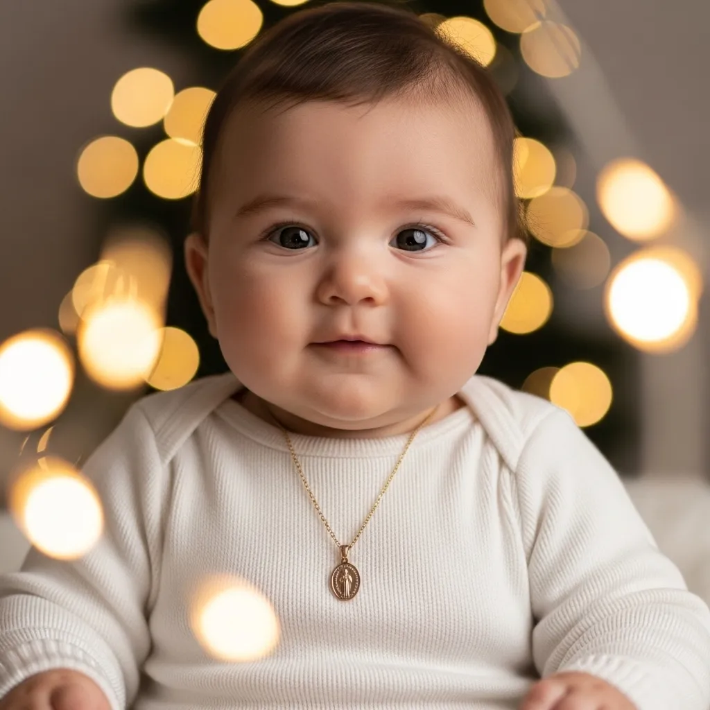 Medalla Nino Jesus amor divino en una joya de fe para esta Navidad 2025