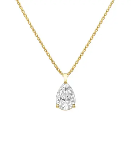 gargantilla de oro 18k con diamante talla pera 243_765-00656