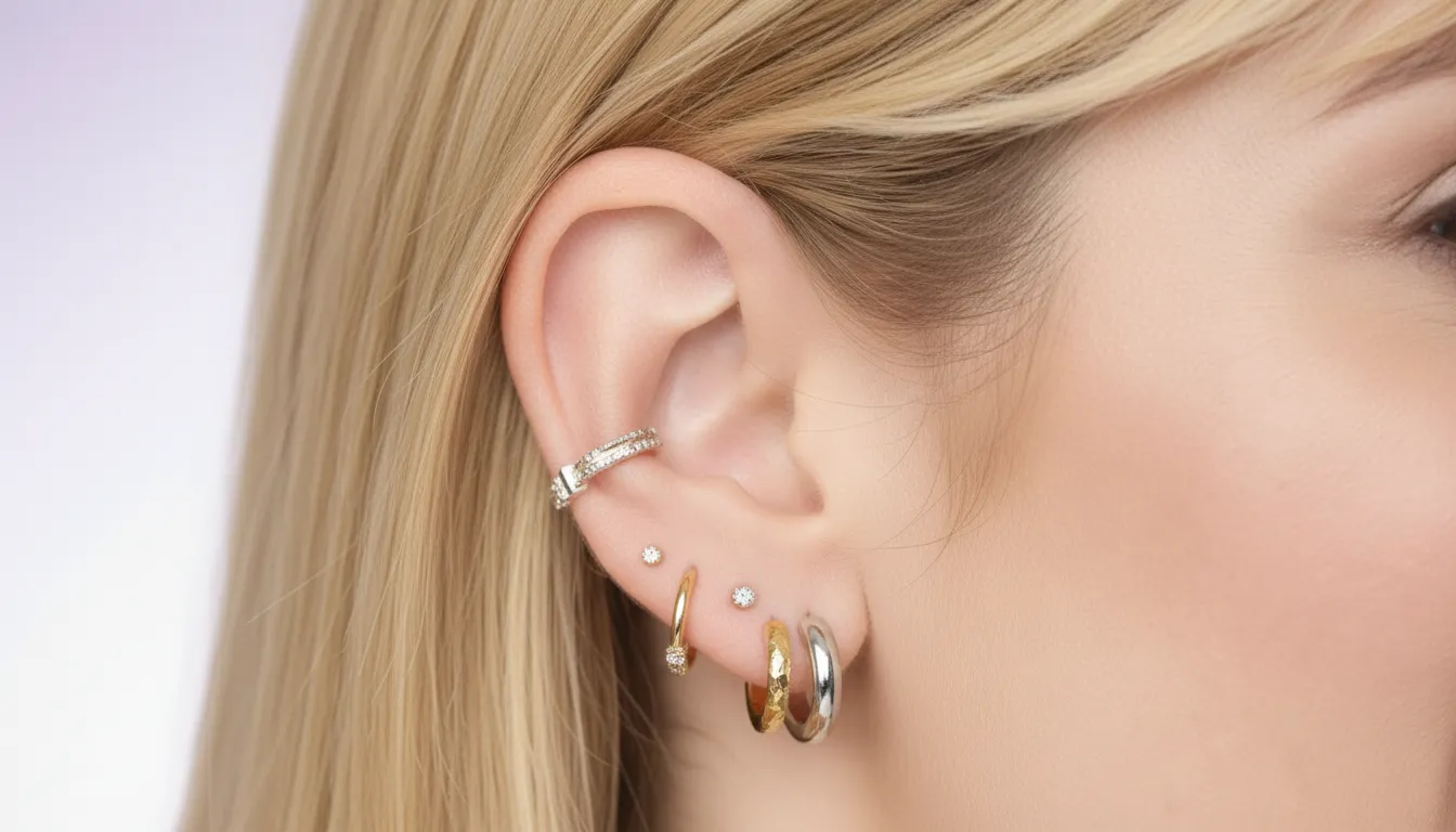 Ear Stacking La guia definitiva para combinar multiples pendientes de oro y plata con estilo este 20268
