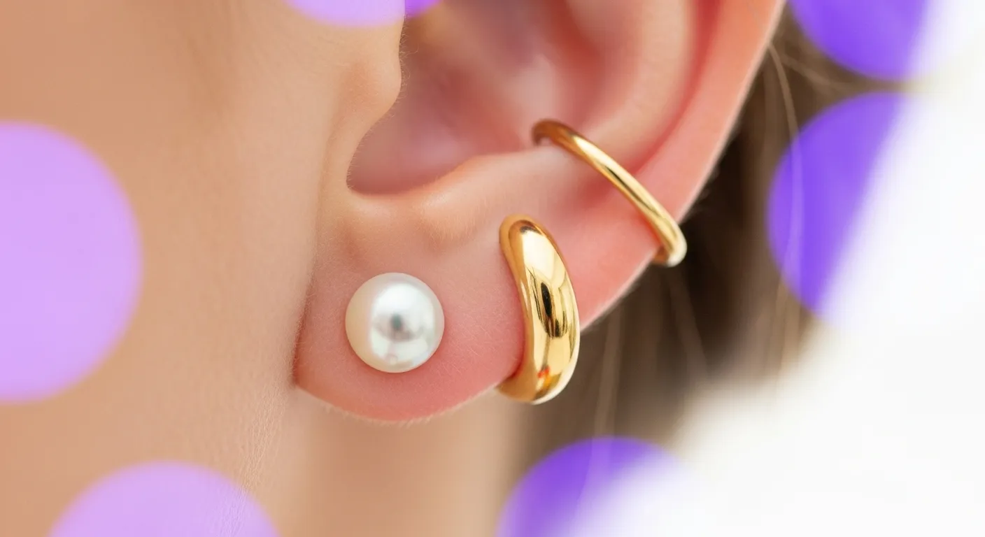 Ear Stacking La guia definitiva para combinar multiples pendientes de oro y plata con estilo17