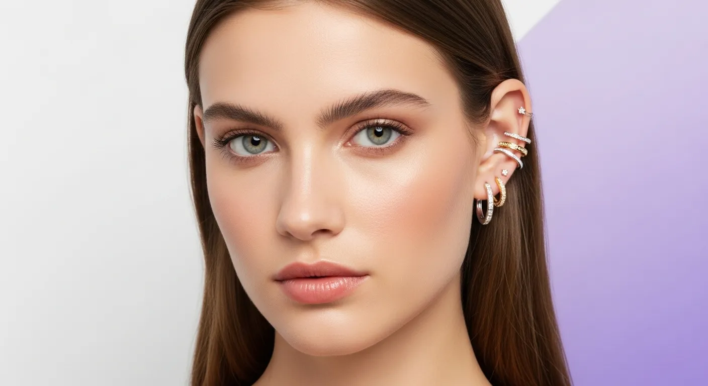 Ear Stacking La guia definitiva para combinar multiples pendientes de oro y plata con estilo4