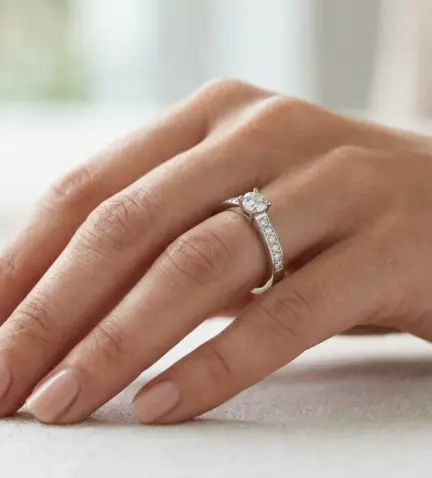 anillo de compromiso oro blanco 18k y diamantes de 0 57 ct 028 1015