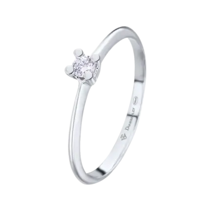 anillo de compromiso oro blanco con diamante 008 ct c2790c