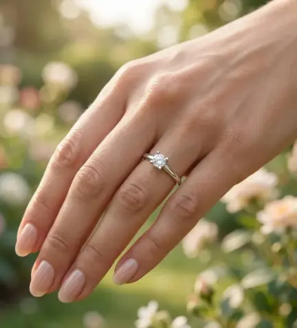 anillo de compromiso oro blanco y diamante 028 1026