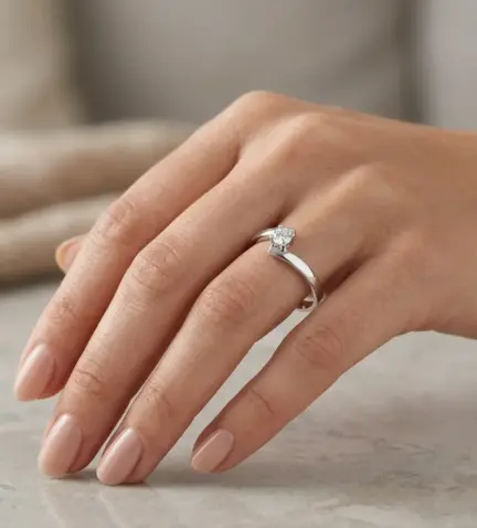 anillo de compromiso oro blanco y diamante de 0 35 ct 028 1052