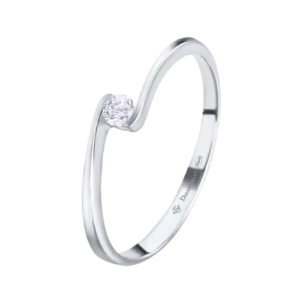 anillo de oro blanco 18 kts con diamante 008 ct 45b56f