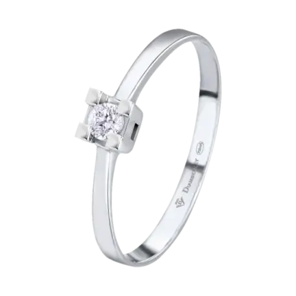anillo de oro blanco 18 kts con diamante 008 ct 5038ef