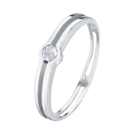 anillo de oro blanco 18 kts con diamante 008 ct 603b24