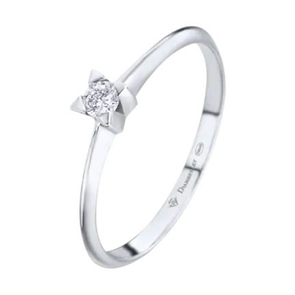 anillo de oro blanco 18 kts con diamante 008 ct 8234d8