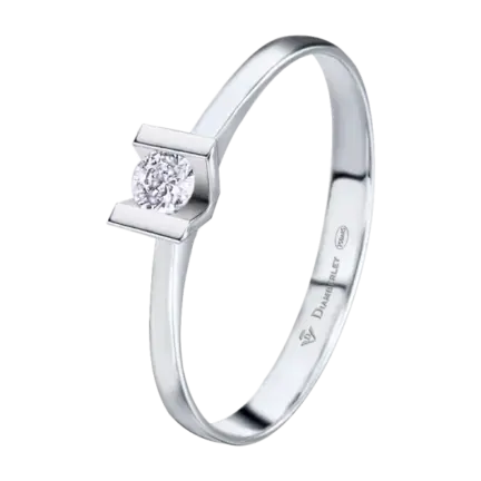 anillo de oro blanco 18 kts con diamante 008 ct 9ae0e4